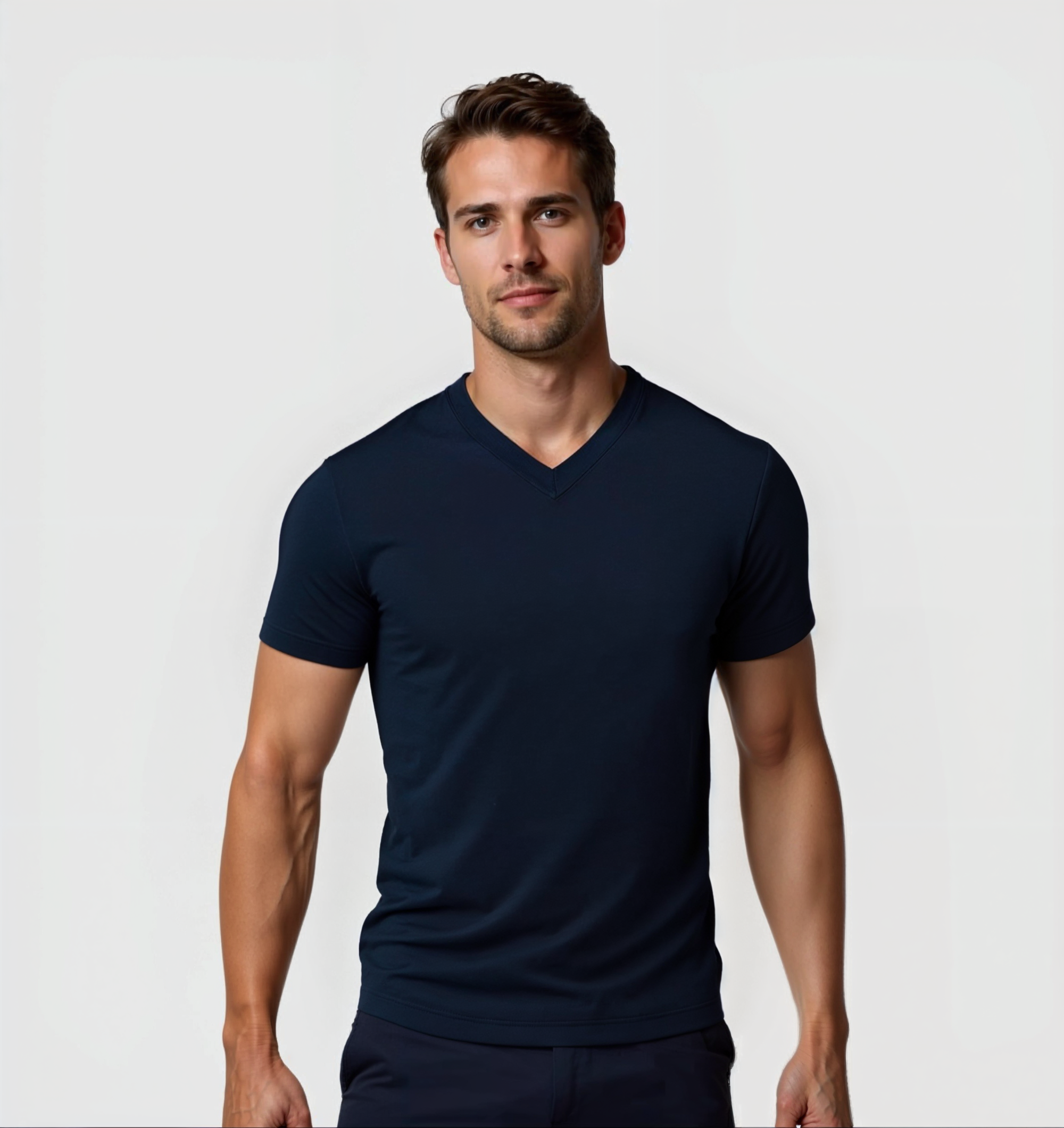 Pack de 9 Col V - Bleu marine